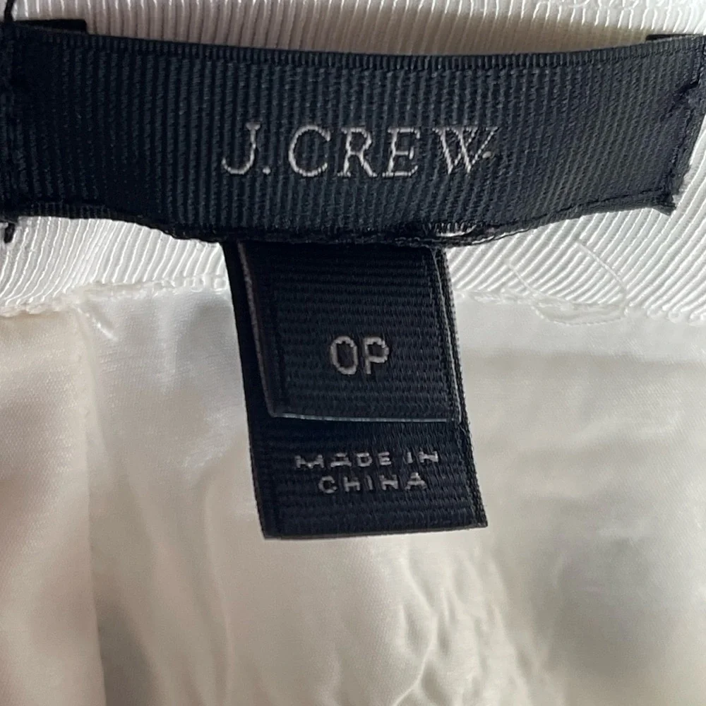 J Crew Polk a Dot Pencil Skirt Zipper Closure Business Casual Size 0 Petite
